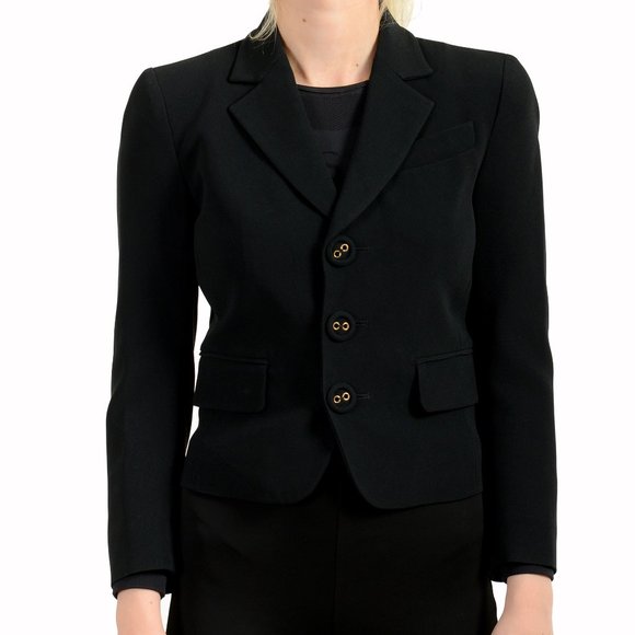 Dsquared2 Women's Black Three Button Blazer US XS IT 38
